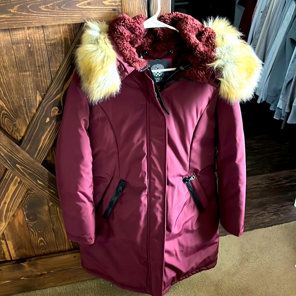 Vince Camuto Women's Down Hooded Parka Duffle Coat
